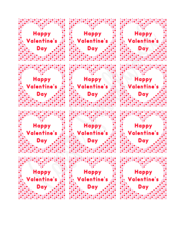 7 Insanely Cute Printable Happy Valentine's Day Tags - Cassie Smallwood