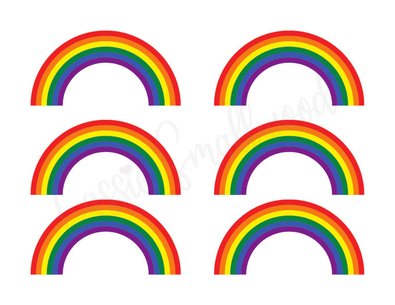 18 Cute Rainbow Templates (Free Printable) - Cassie Smallwood