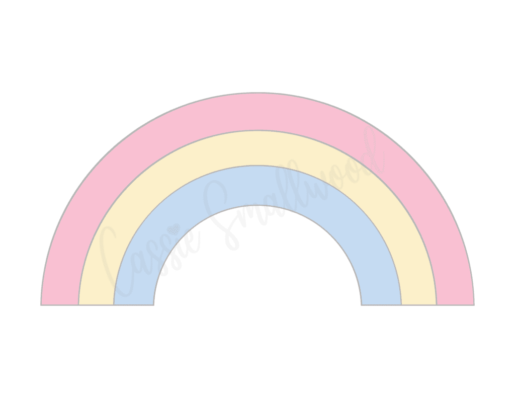 large pastel rainbow template