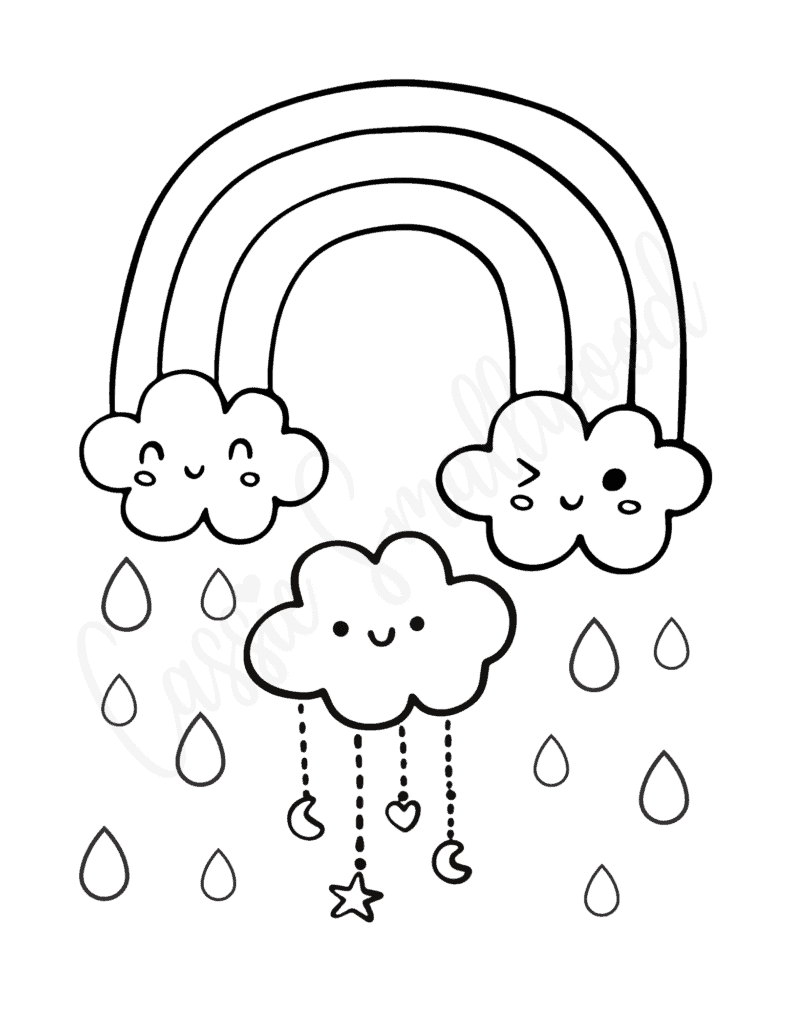 The Cutest Rainbow Coloring Pages (Free Printable) - Cassie Smallwood