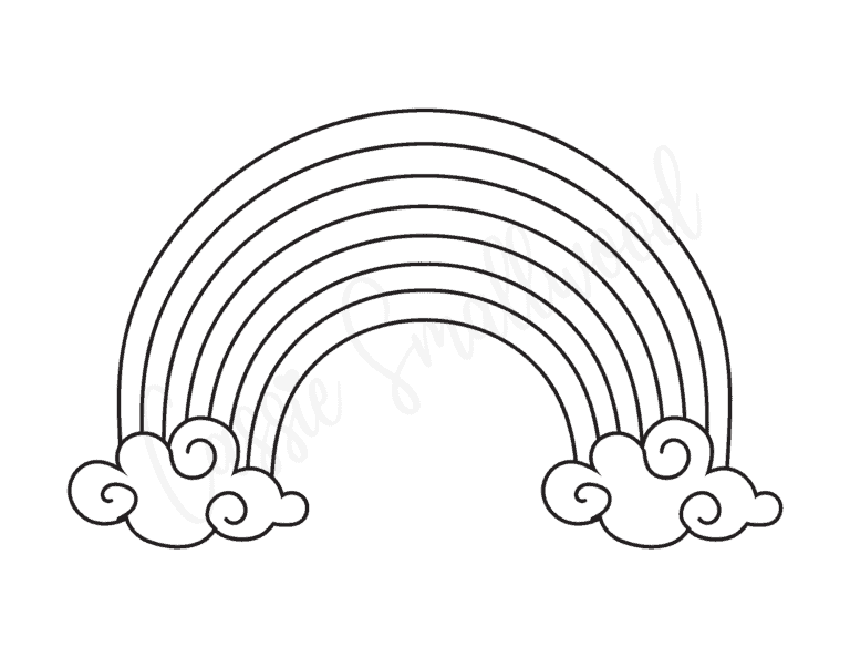 The Cutest Rainbow Coloring Pages (Free Printable)