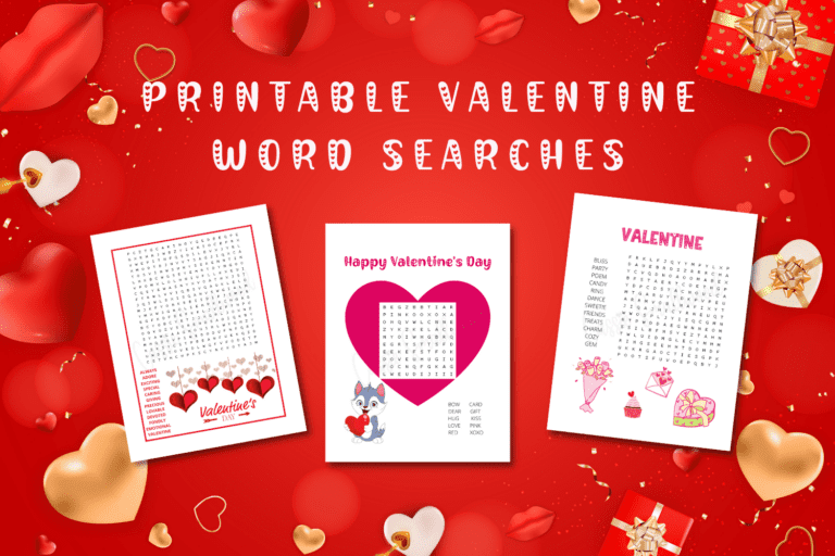 Fun Valentine’s Day Word Search Puzzles