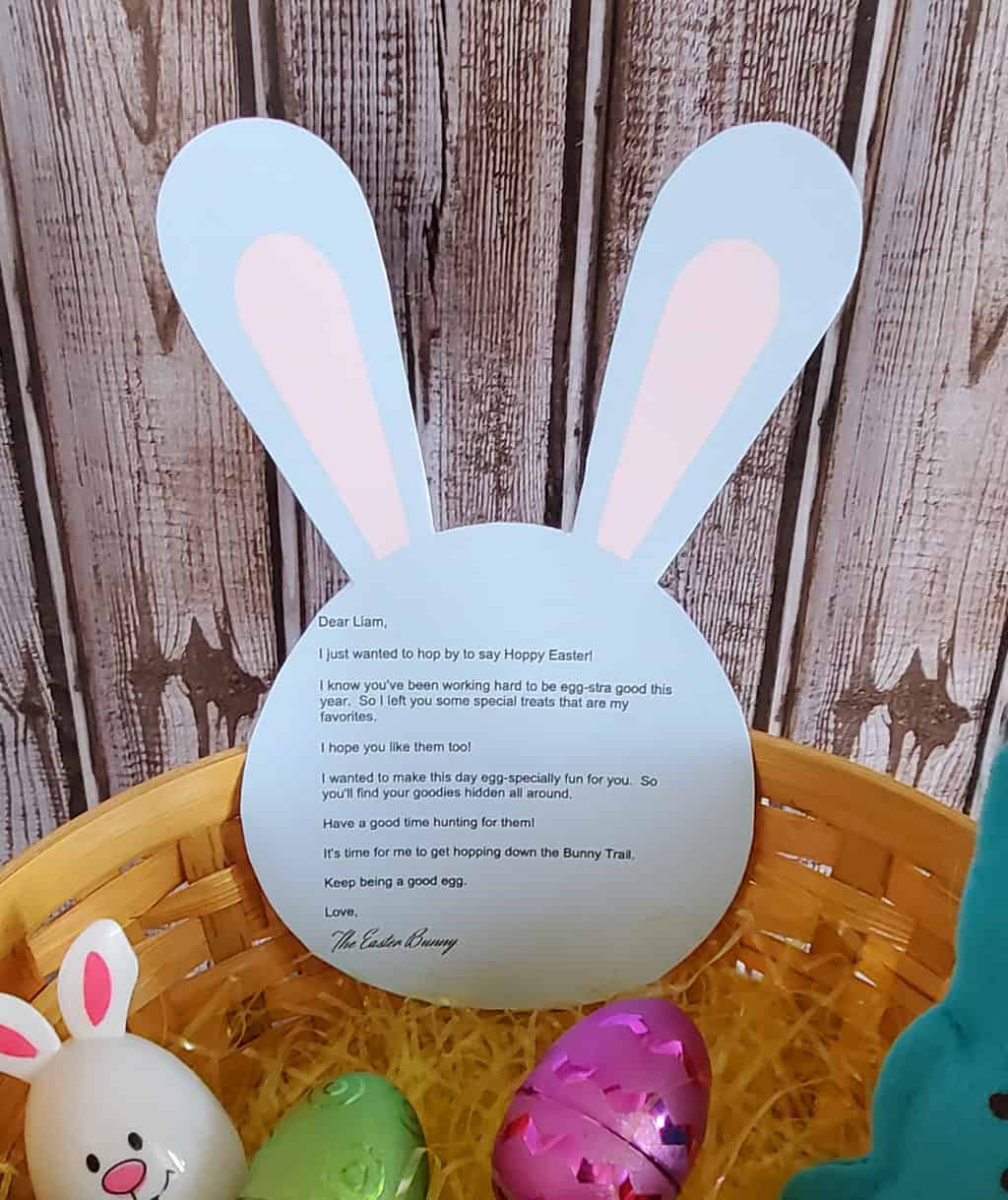 Easter Bunny Letter Template Free