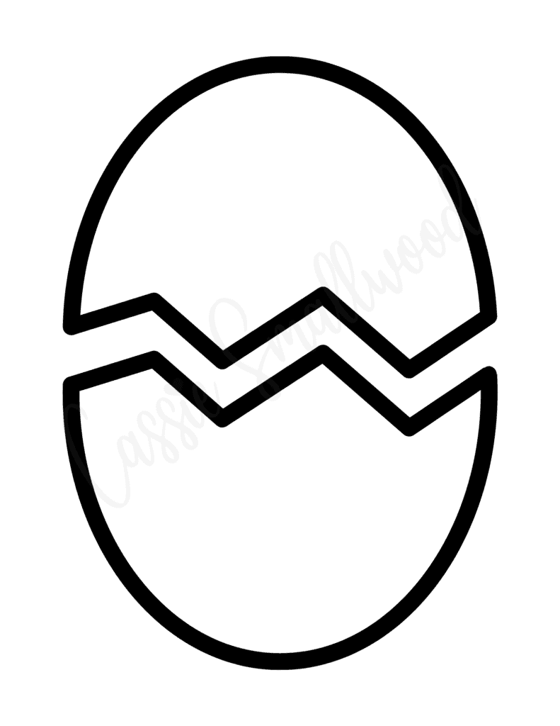 large cracked egg template