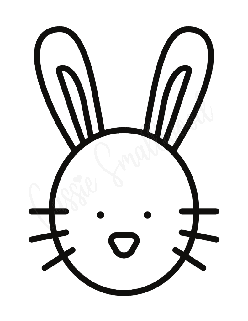 Bunny Head Outline Printable