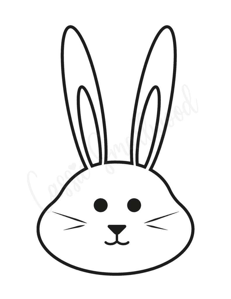 Cute Bunny Face Template