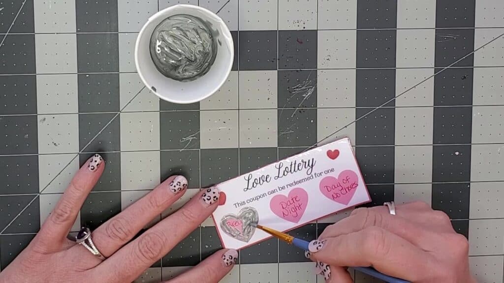 painting hearts of love lottery tickets