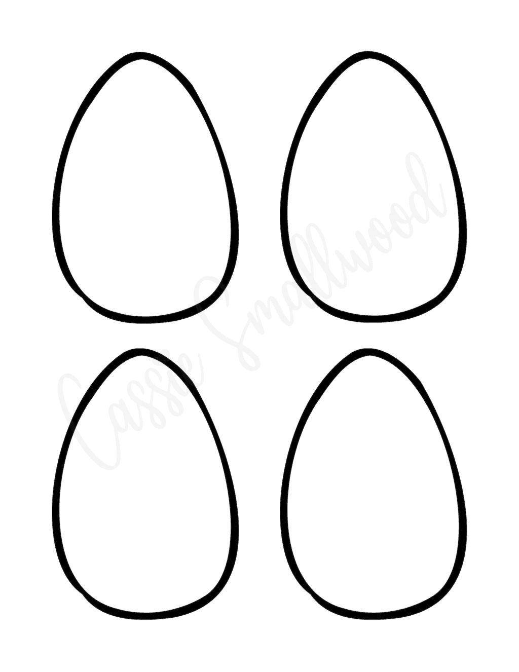 19 Egg Templates (Free Printable) - Cassie Smallwood