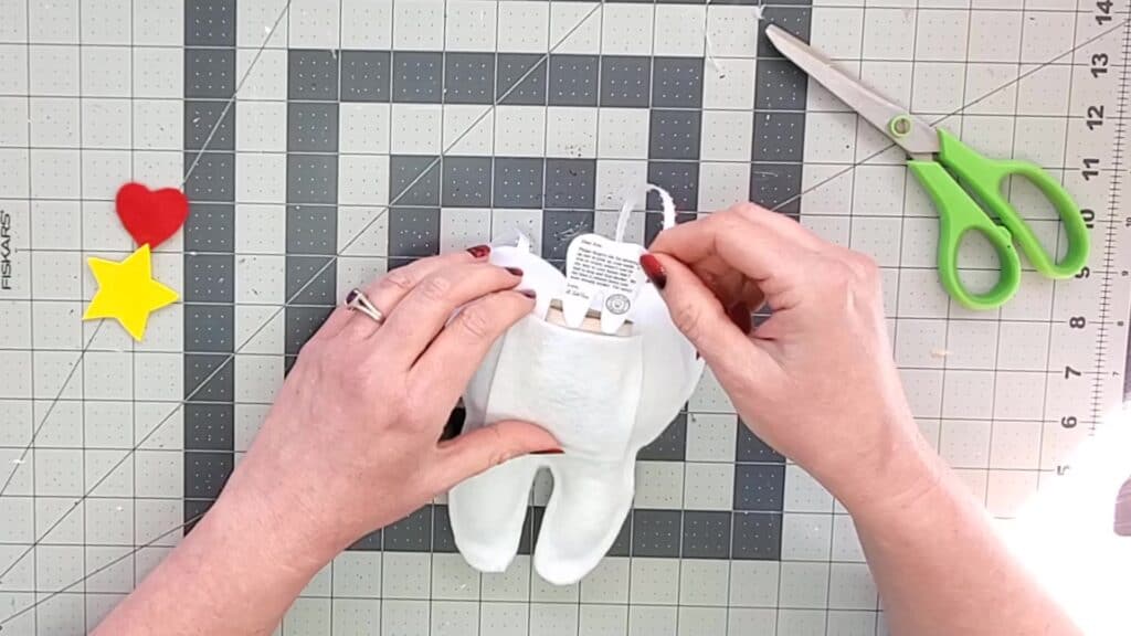 DIY tooth fairy pillow with pocket