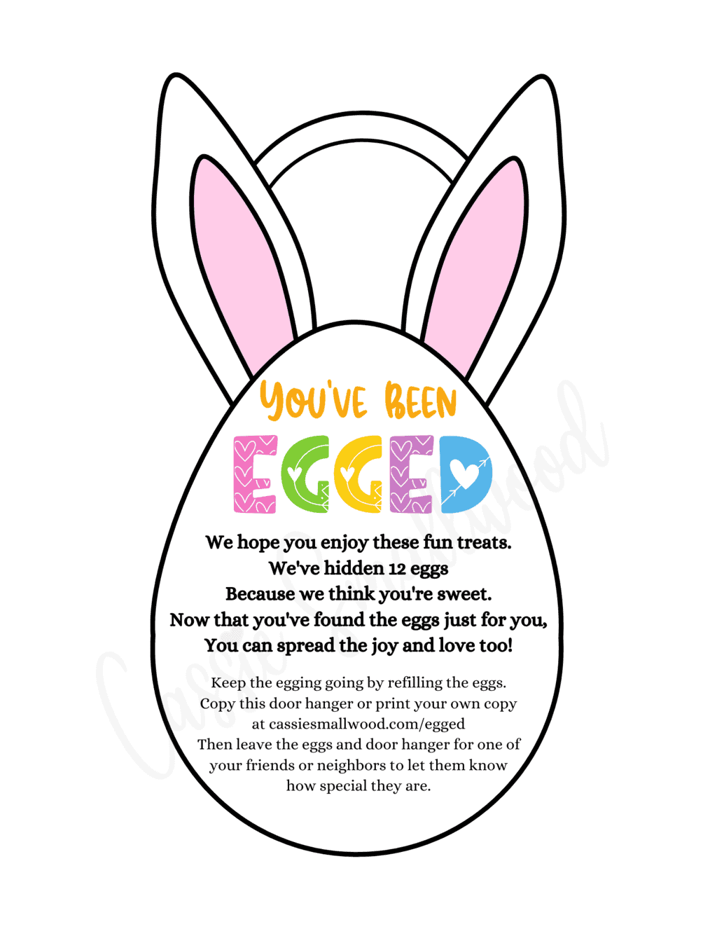 Cute You've Been Egged Free Printable Signs (With Poem) Cassie Smallwood