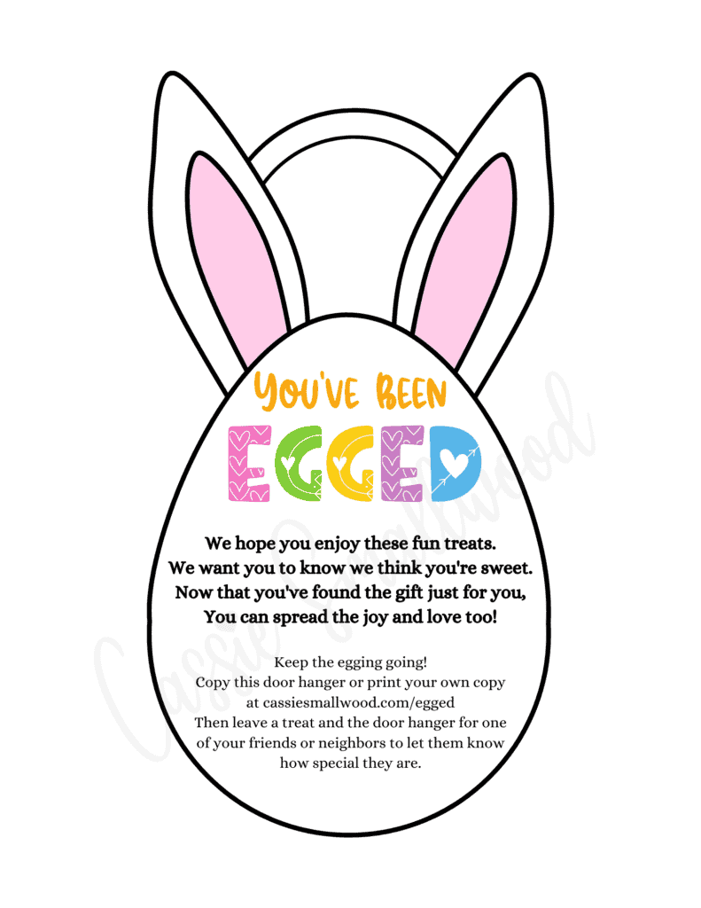 free printable you've been egged sign with poem