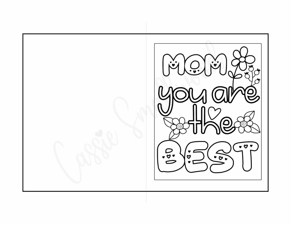 26 Unique Printable Mother's Day Cards To Color {PDF} Cassie Smallwood