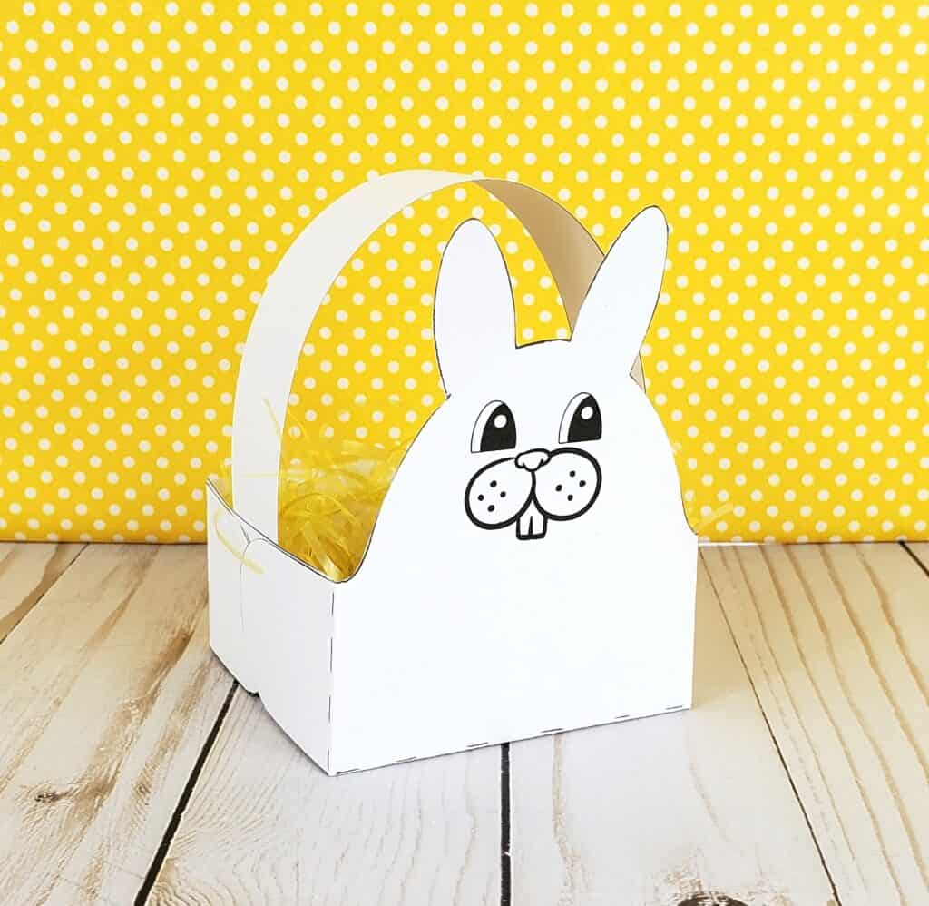 free printable paper Easter bunny basket