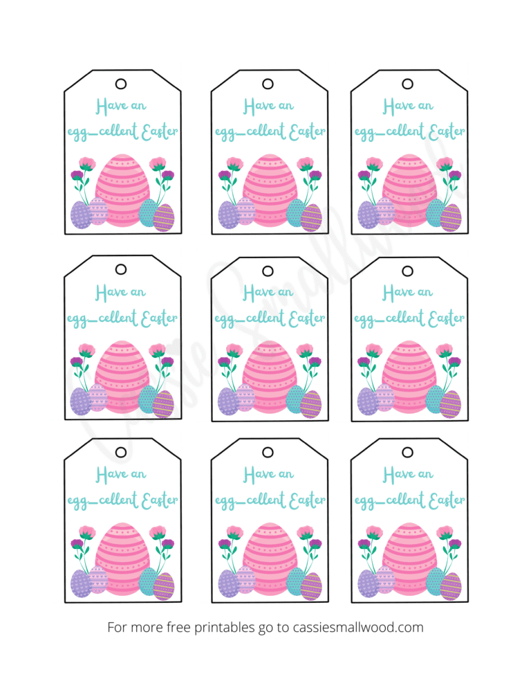 Free Printable Easter Tags {20 Unique Designs} - Cassie Smallwood