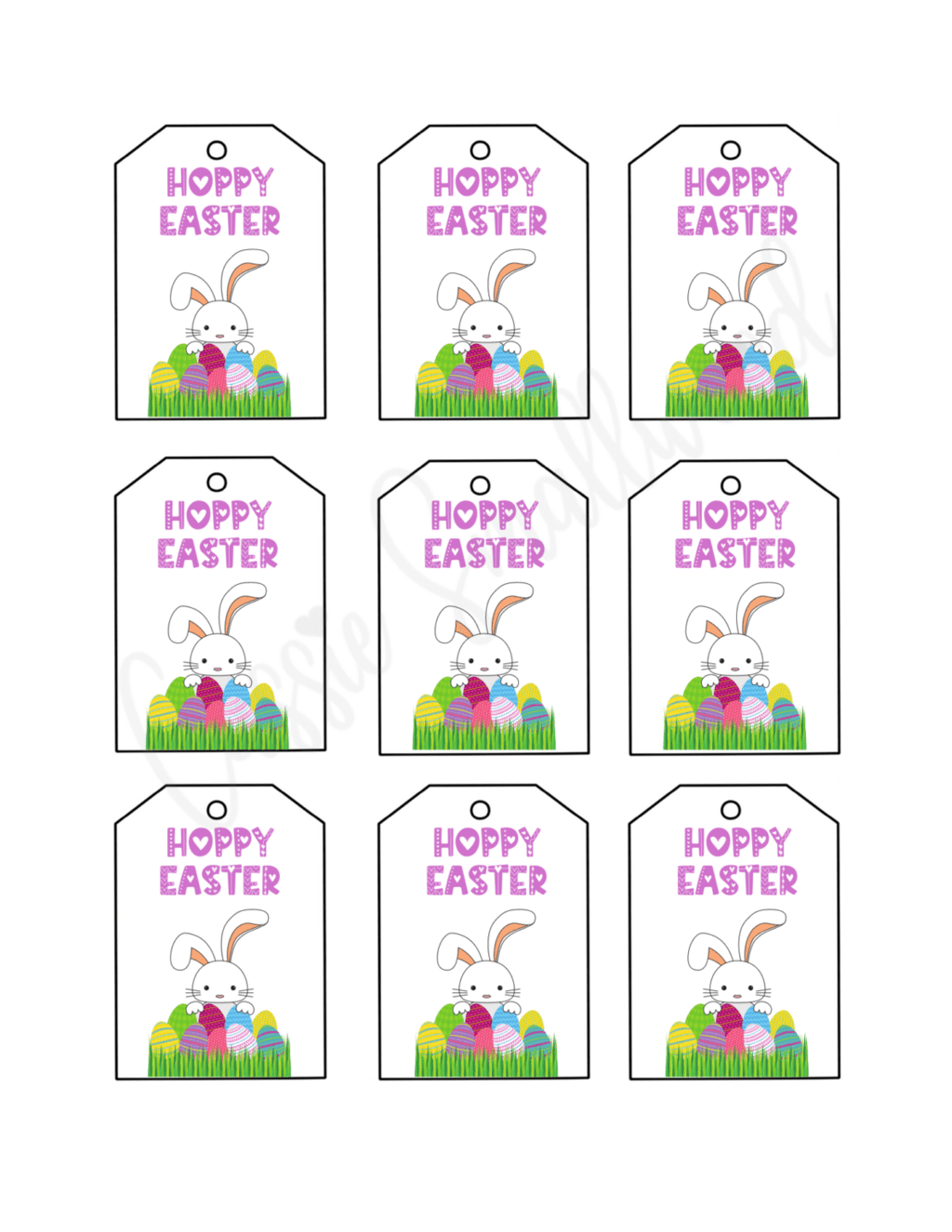 Free Printable Easter Tags 20 Unique Designs - Cassie Smallwood
