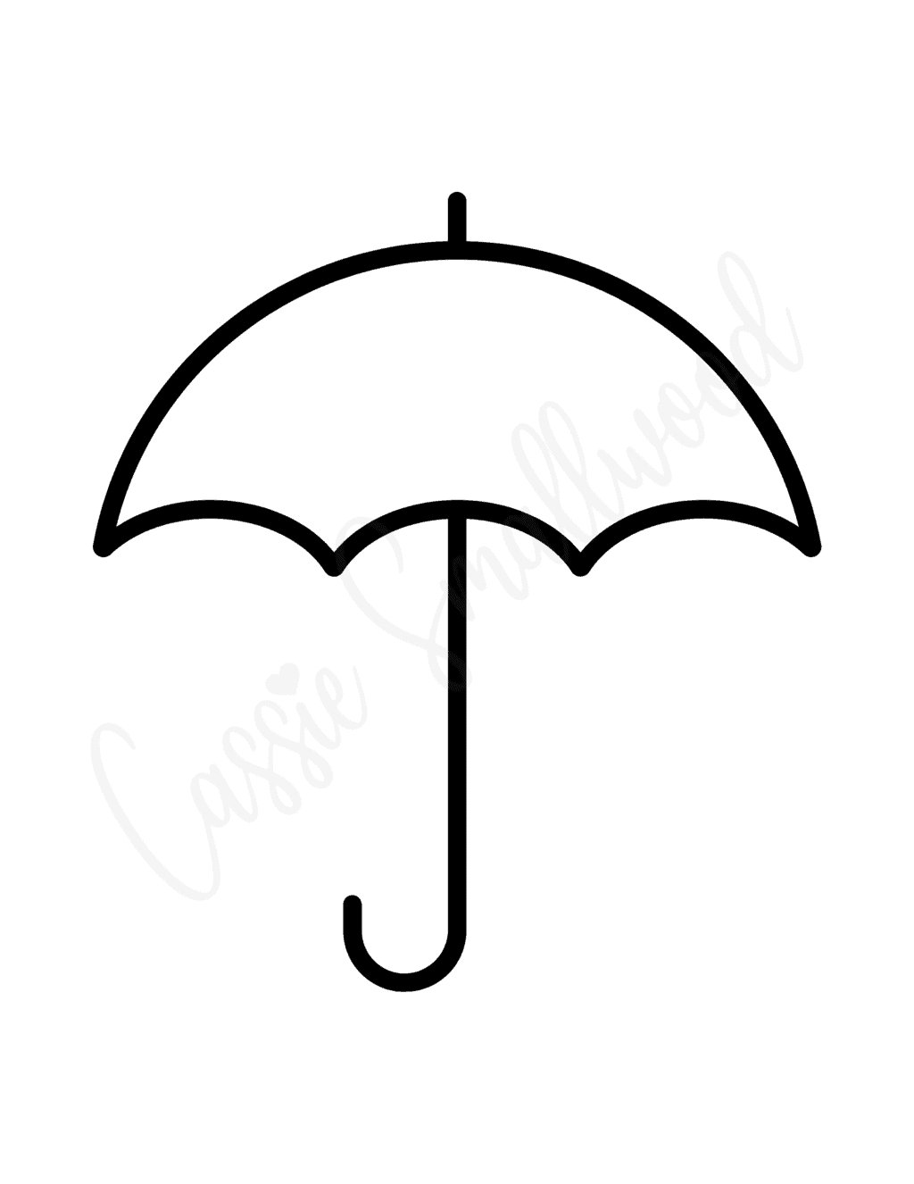 15 Unique Umbrella Templates {Free Printables} Cassie Smallwood