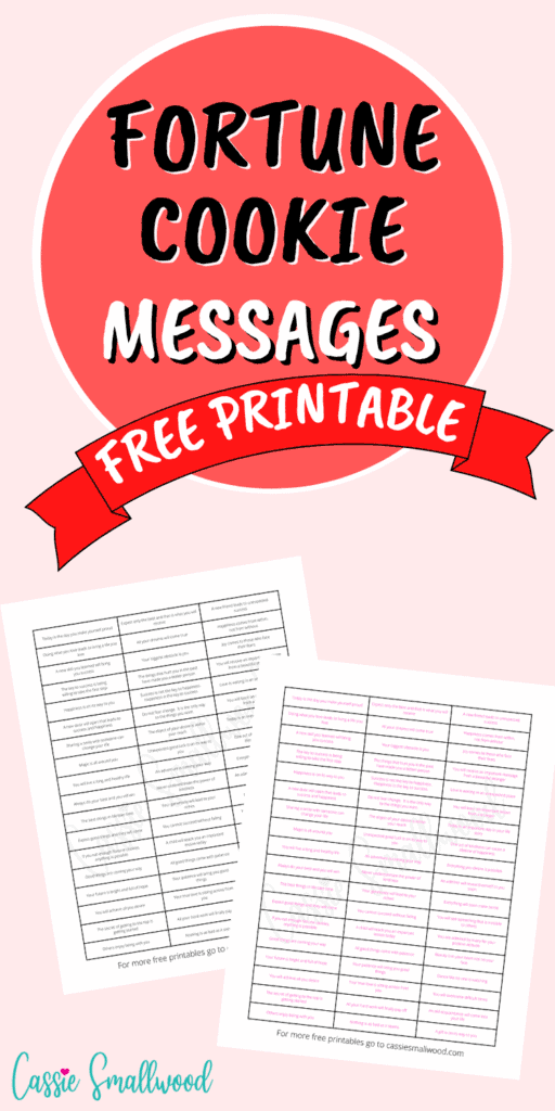 Free Printable Fortune Cookie Messages and Sayings - Cassie Smallwood