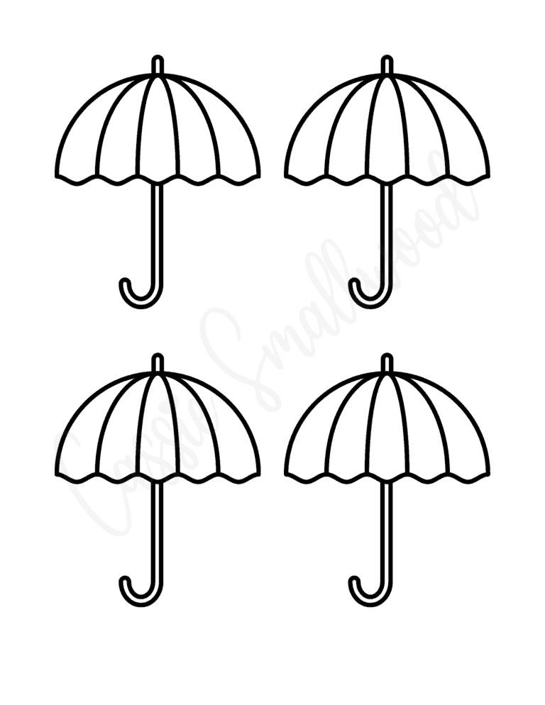 15 Unique Umbrella Templates Free Printables - Cassie Smallwood