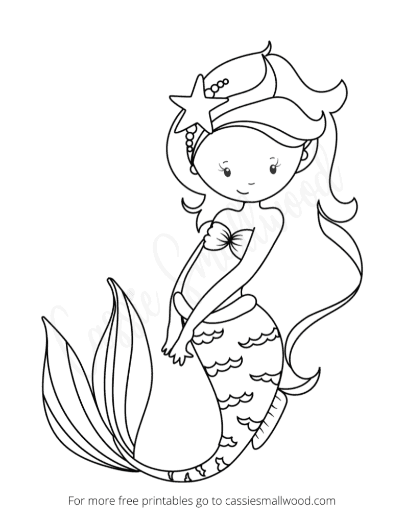 Cartoon Mermaid Template - Cassie Smallwood