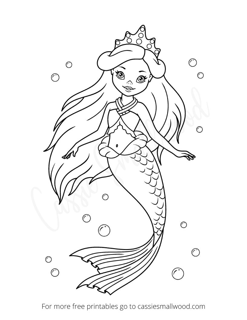 17 Cute Mermaid Templates - Cassie Smallwood