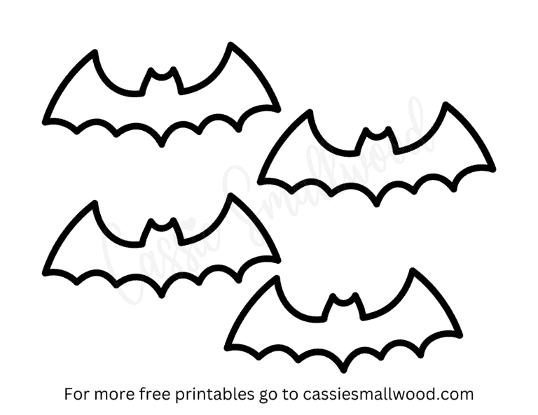 Free Printable Bat Templates (Small, Medium, and Large) - Cassie Smallwood