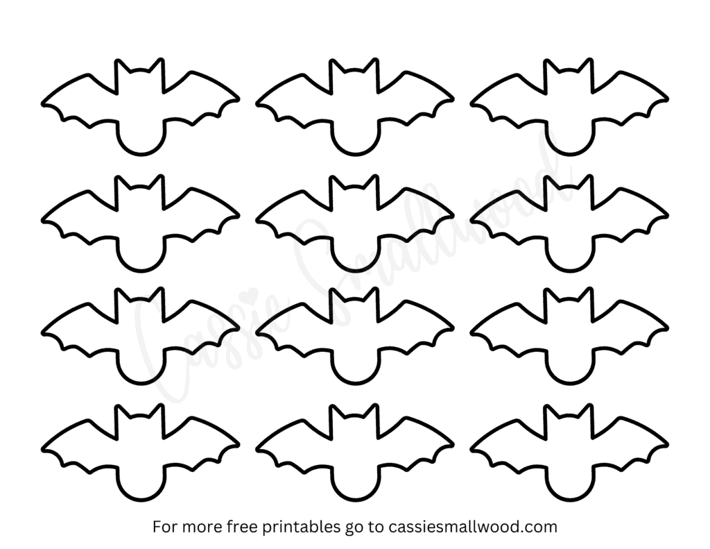 small Halloween bat stencils