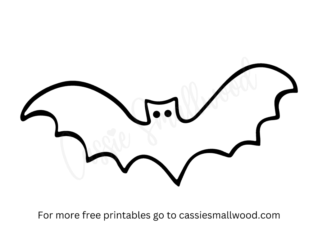 large black and white bat outline template