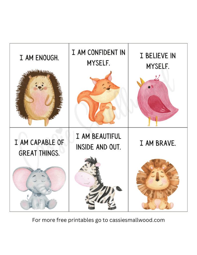 Affirmation Cards For Kids Printable