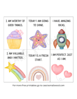 Positive Affirmations For Kids (FREE PRINTABLE CARDS) - Cassie Smallwood