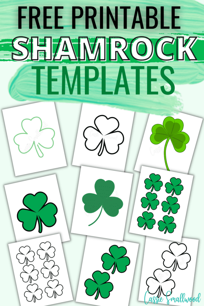 free printable shamrock templates in small medium and large