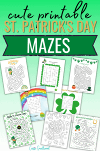 St. Patrick's Day maze worksheets free printables