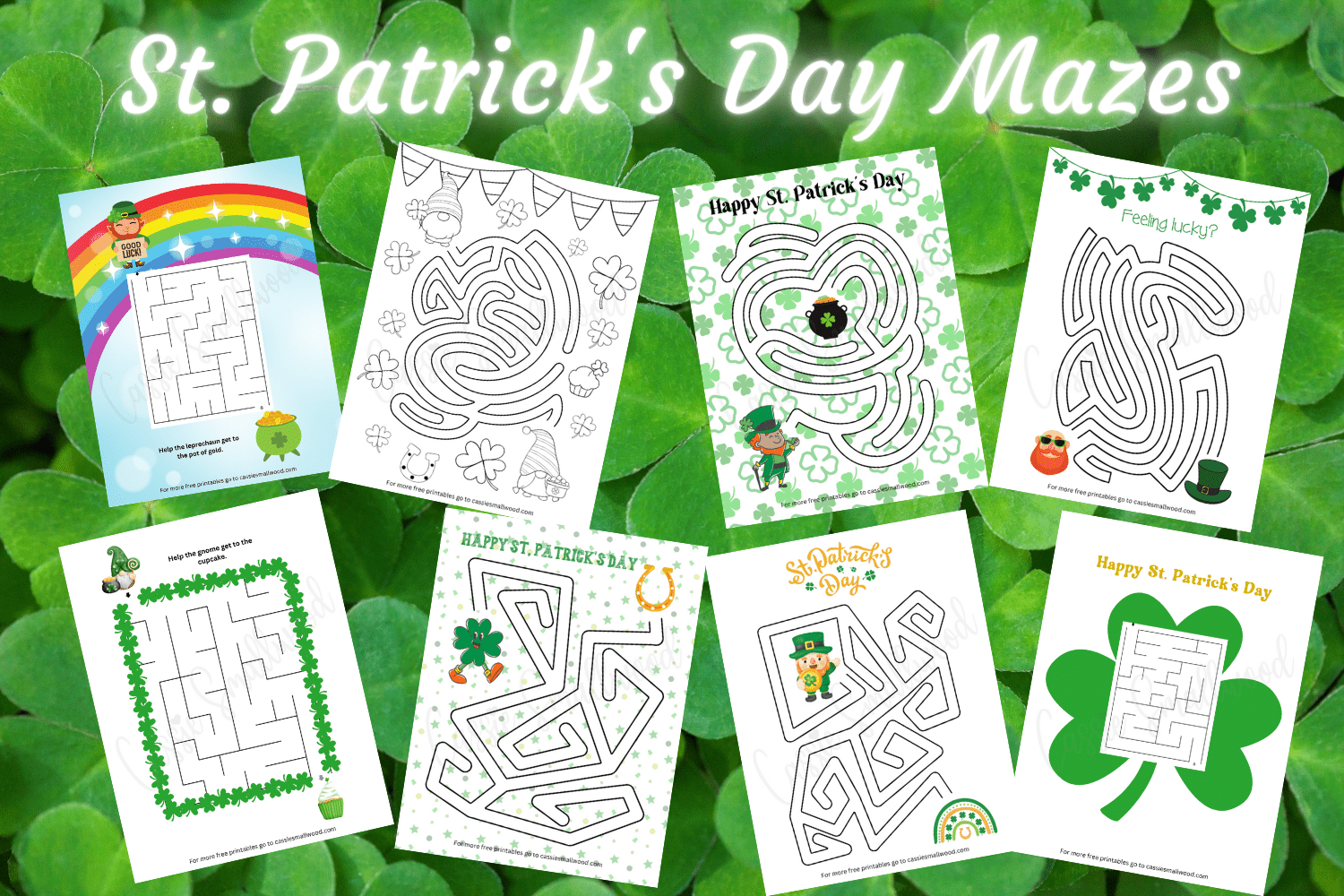 st patricks day mazes printable