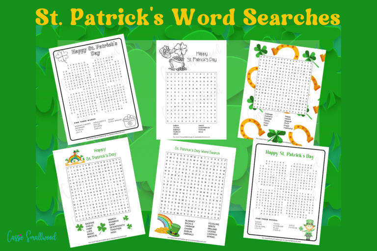 6 Fun St. Patrick’s Day Word Search Worksheets