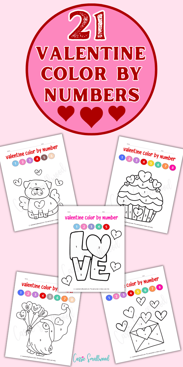 Valentine color by numbers Cassie Smallwood