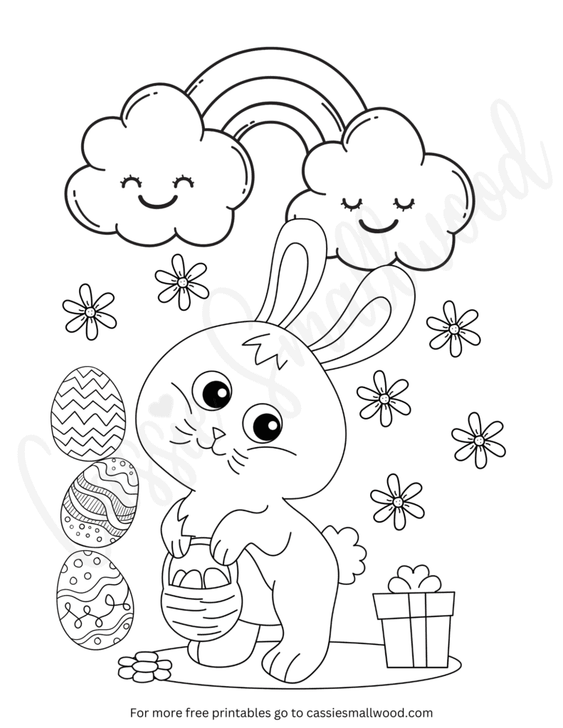 Easter bunny coloring pages free printable pdf free infoupdate