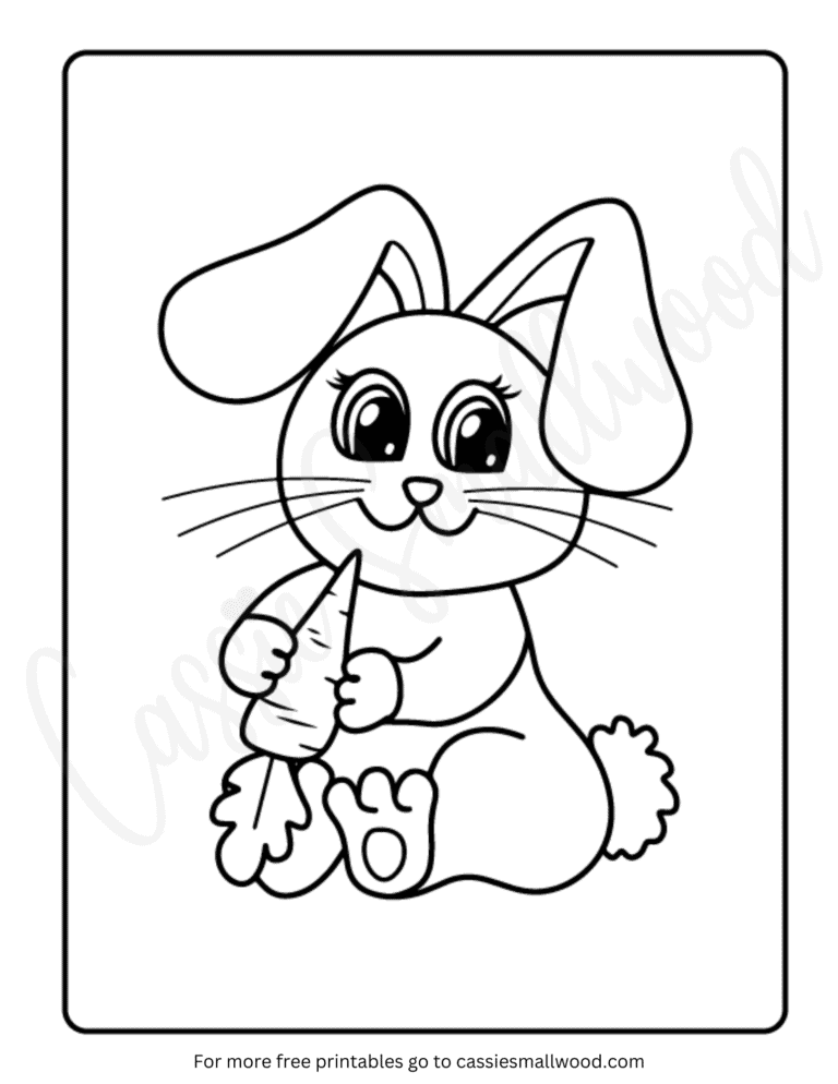 Fun Easter Coloring Page For Preschoolers - Cassie Smallwood