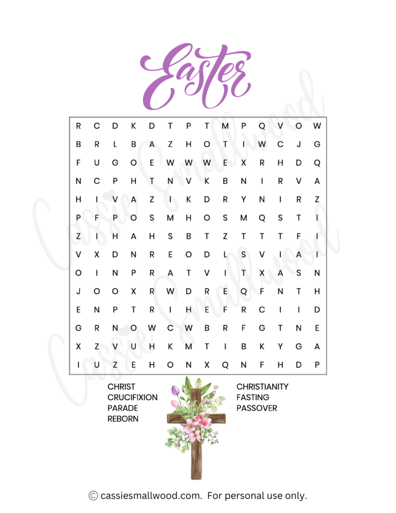 7 Fun Easter Word Search Printables FREE Cassie Smallwood 7 Fun Easter Word Search Printables FREE Cassie Smallwood