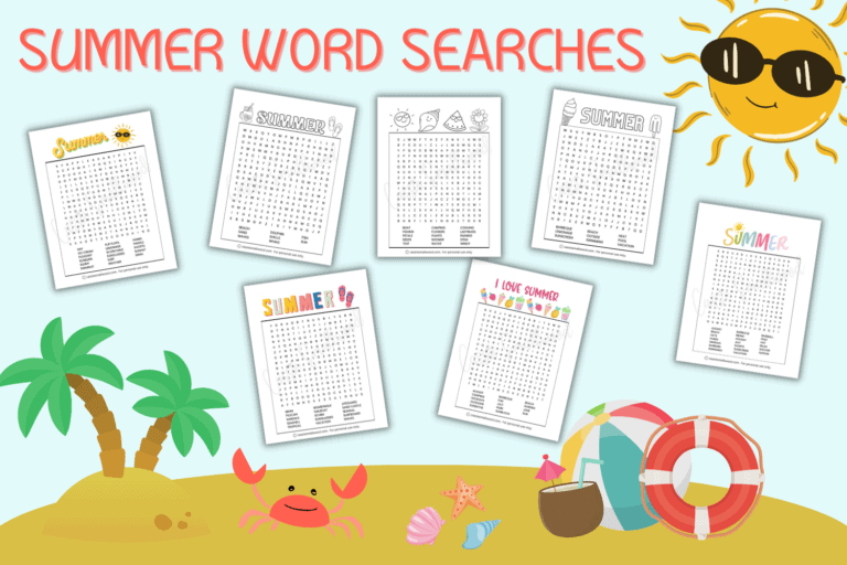 Fun Summer Word Search Printables (FREE)