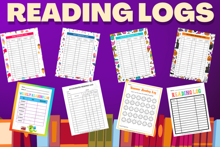 17 Cute Reading Logs {FREE PRINTABLE}