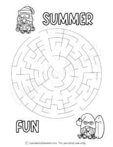 12 Summer Maze Worksheets {Free Printable} - Cassie Smallwood