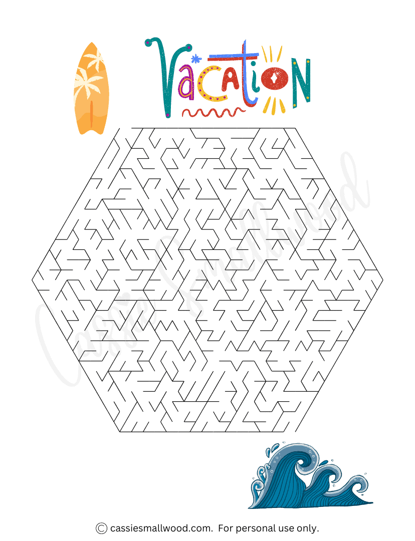 12 Summer Maze Worksheets {Free Printable} Cassie Smallwood