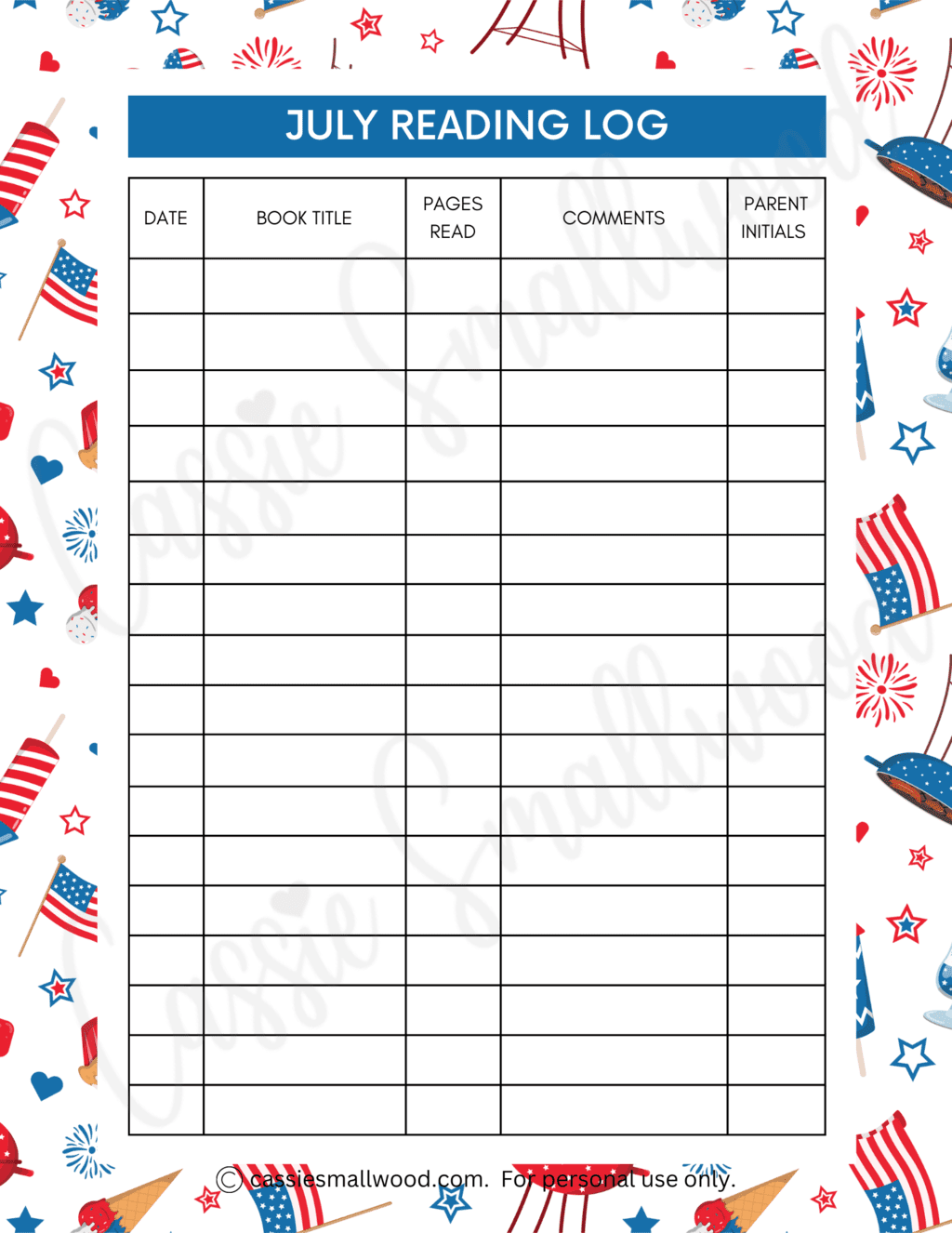 17 Cute Reading Logs {FREE PRINTABLE} - Cassie Smallwood