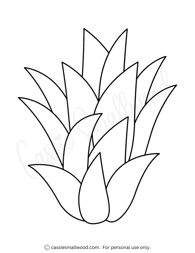 printable-pineapple-leaf-template