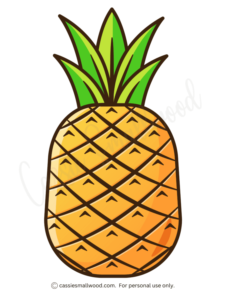12 Cute Pineapple Templates (Free Printable) Cassie Smallwood
