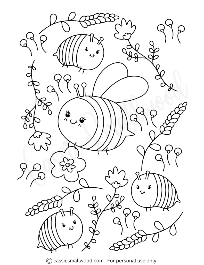 50-cute-bee-coloring-pages-free-printable-cassie-smallwood for Free Printable Bumble Bee Images 50 Cute Bee Coloring Pages (Free Printable) - Cassie Smallwood for Free Printable Bumble Bee Images