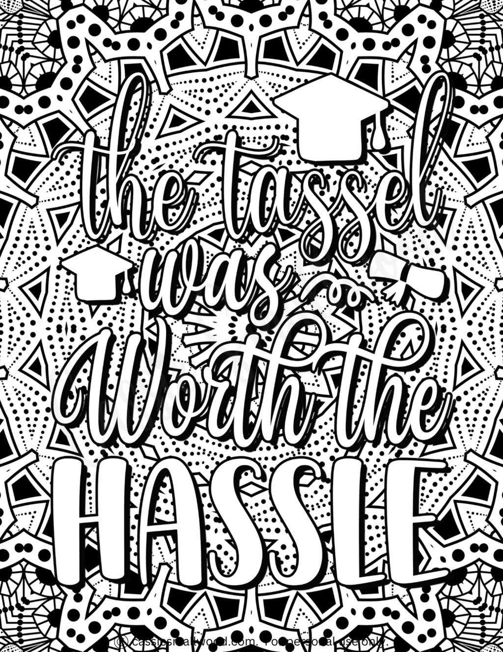 17 Cute Graduation Coloring Pages - Cassie Smallwood