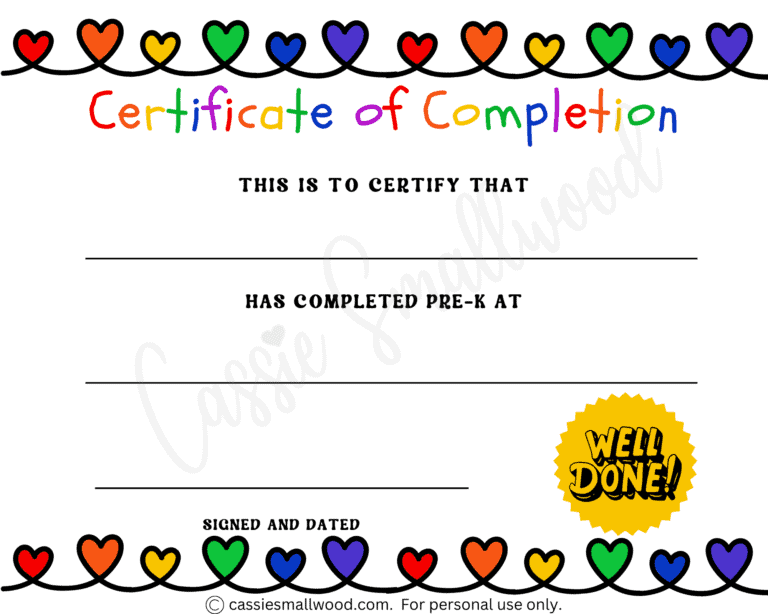 20 Preschool And Kindergarten Graduation Certificates (FREE PRINTABLE ...