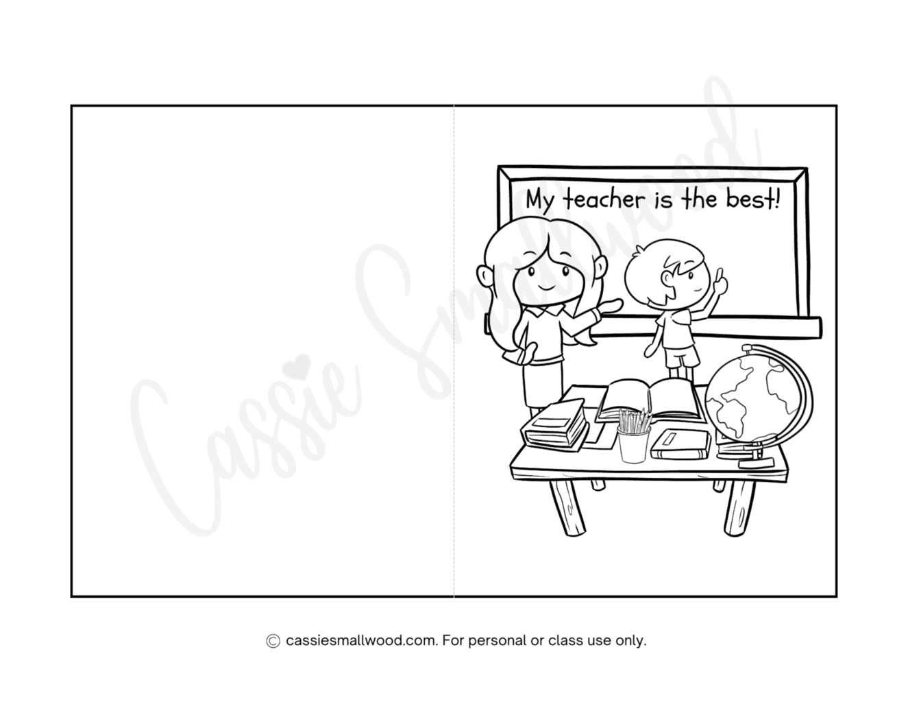 Coloring Teacher Appreciation Week Card Cassie Smallwood