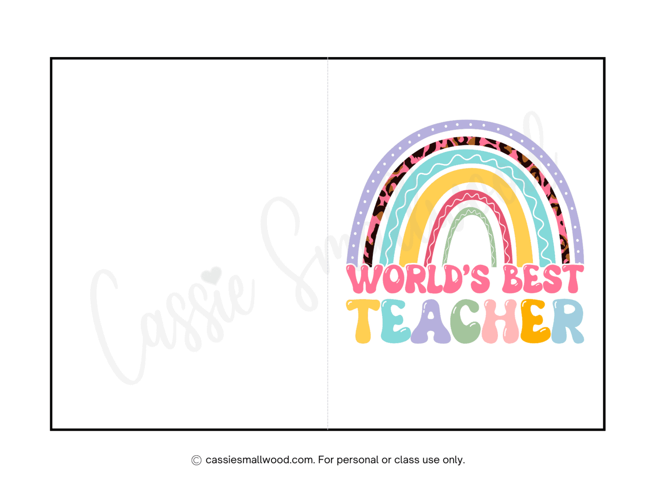 Free printable end of year thank you note to teacher - world's best teacher card for teacher appreciation week pdf to print out
