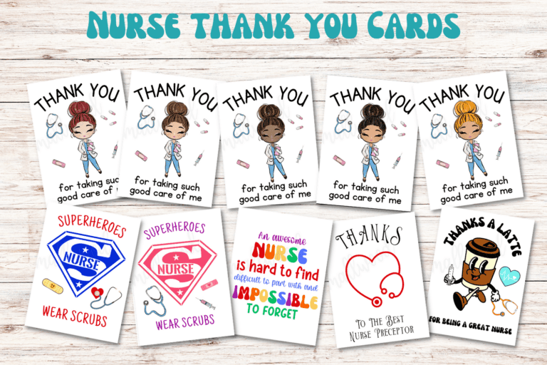 10 Cute Nurse Thank You Cards (Free Printable)